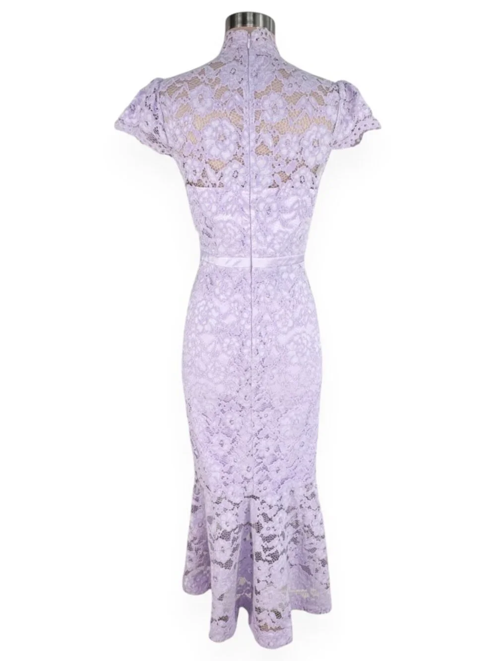 Likely Candella Lavender Pastel Purple Lace Fitted Midi Dress NWT New 10 - Picture 6 of 8